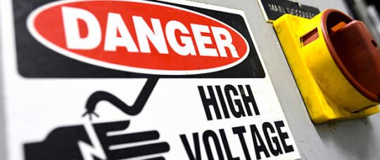 High voltage sign
